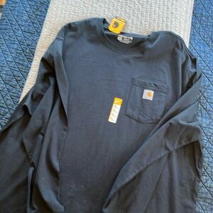 CARHARTT navy long sleeve T shirt